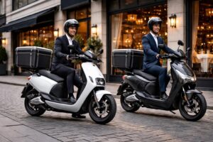 offrez une livraison rapide et écologique à vos clients grâce à nos scooters électriques niu et super soco, spécialement adaptés aux besoins des restaurants gastronomiques.