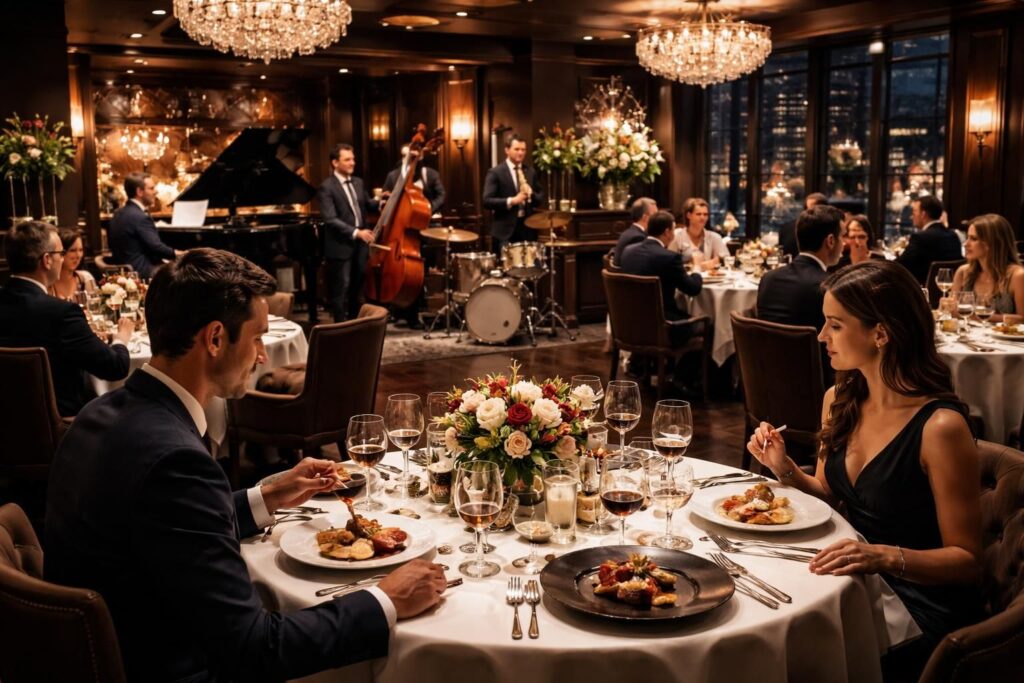découvrez nos soirées gastronomiques d'exception avec concerts jazz live au restaurant chez bocuse, robuchon et savoy. alliez saveurs raffinées et ambiance musicale unique pour une expérience inoubliable.